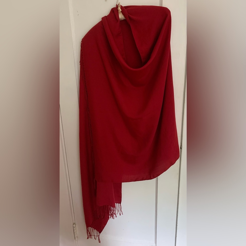 Ruby Red Pashmina, Made In Italy